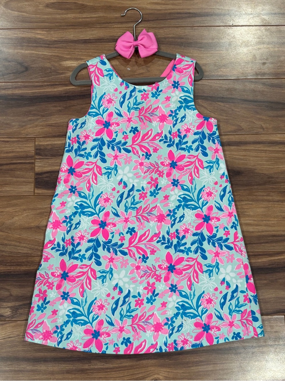Tommy Bahama Size 5 Light Blue Bright Pink Dress